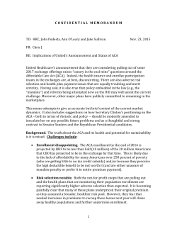 HRC Campaign Memo re United-ACA status.11.23.15