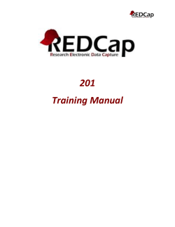 201 Training Manual REDCap Terminology