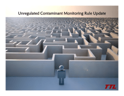 Unregulated Contaminant Monitoring Rule Update