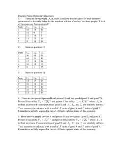 Practice Pareto Optimality Questions