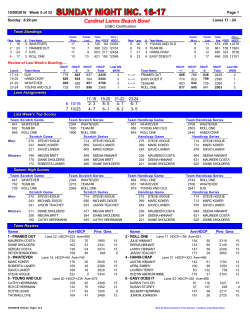 Custom PDF Report - Cardinal Lanes Beach Bowl