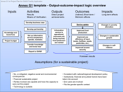 Annex G1 template - Output-outcome-impact logic overview