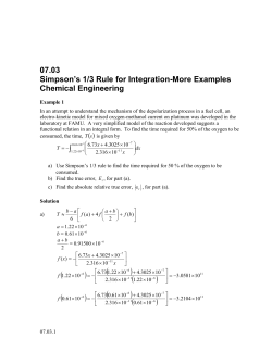 Simpson`s 1/3 Rule for Integration