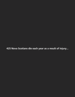 Nova Scotia`s Renewed Injury Prevention Strategy, Taking It to the