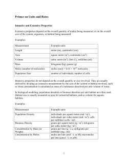 Primer on Units and Rates
