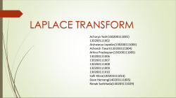 Laplace Transform Formulas