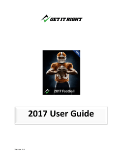 2017 User Guide - Get It Right Training