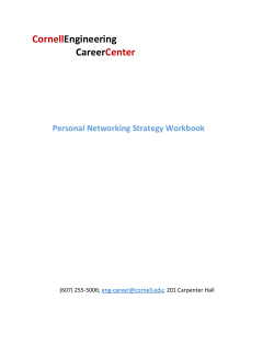 Personal Networking Strategy Workbook