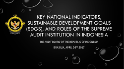 KEY NATIONAL INDICATORS, SUSTAINABLE DEVELOPMENT