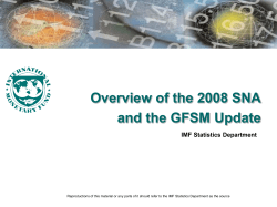 Overview of the SNA 2008 edition