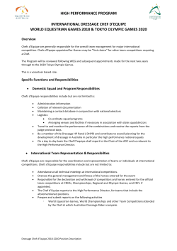 high performance program international dressage chef d`equipe