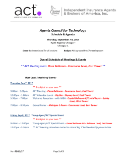 ACT Sep 7-8 Meeting Agenda