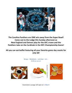 The Carolina Panthers are ONE win away from the Super Bowl