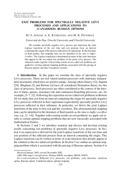 EXIT PROBLEMS FOR SPECTRALLY NEGATIVE L&Eacute;VY