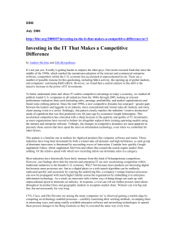 Competitive Dynamics: Several Ways to Slice IT