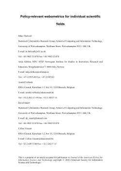 Policy-relevant webometrics for