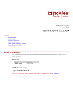 McAfee Agent 5.0.5 Hotfix 1188538 Release Notes