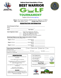 registration information - National Guard Association of Texas