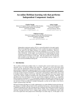 An online Hebbian learning rule that performs Independent
