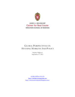 Global Perspectives on Housing Markets and