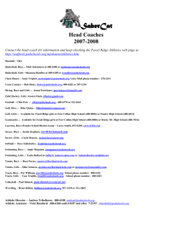 FRHS Head Coaches - Poudre School District