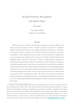Revealed Preference Heterogeneity (Job Market