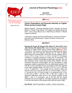 JEPonline Caloric Expenditure and Exercise Intensity on Fighter