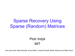 Sparse recovery using sparse random matrices
