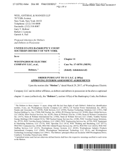 Approving Interim Assessment Agreements