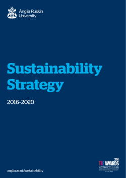 Sustainability Strategy - Anglia Ruskin University