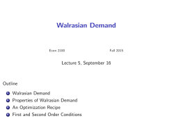 Walrasian Demand