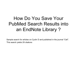 How Do You Save Your PubMed Search Results into EndNote?