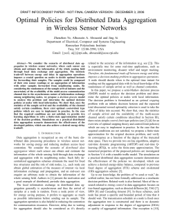 Optimal Policies for Distributed Data Aggregation in