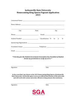 Chapter 704: Fall Homecoming Election Schedule