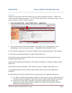 KinderWait How to Add New Waitlist Records
