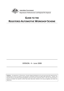 Guide to the Registered Automotive Workshop Scheme