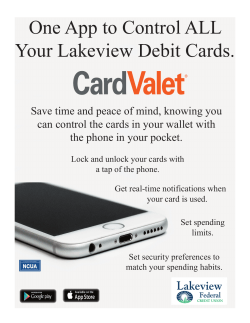 One App to Control ALL Your Lakeview Debit Cards.