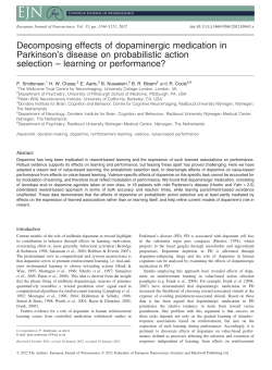 Decomposing effects of dopaminergic medication
