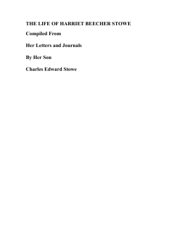 THE LIFE OF HARRIET BEECHER STOWE by