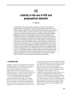 46. Liability in the use of GIS and geographical datasets