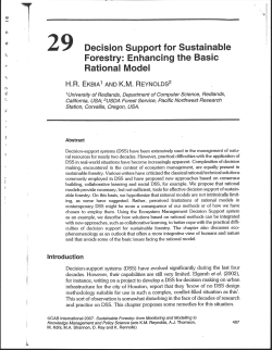 2 9 Decision Support for Sustainable Forestry: Enhancing the Basic
