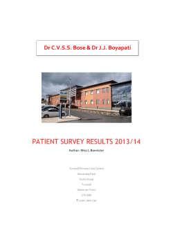 Patient Survey Results 2014 - tunstall primary care centre