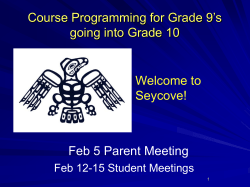 Grade 10 - North Vancouver School District