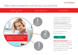 Take a test transaction and set your account live - Support