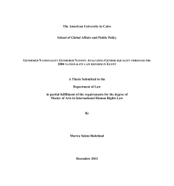 TABLE OF CONTENT - AUC DAR Repository