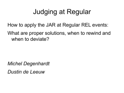 Judging at Regular