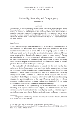 Rationality, Reasoning and Group Agency