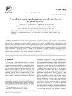 A stabilizing model-based predictive control algorithm for nonlinear