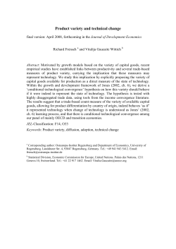 Product variety and technical change
