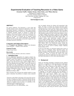 Game2Learn: Teaching Recursion in a Video Game